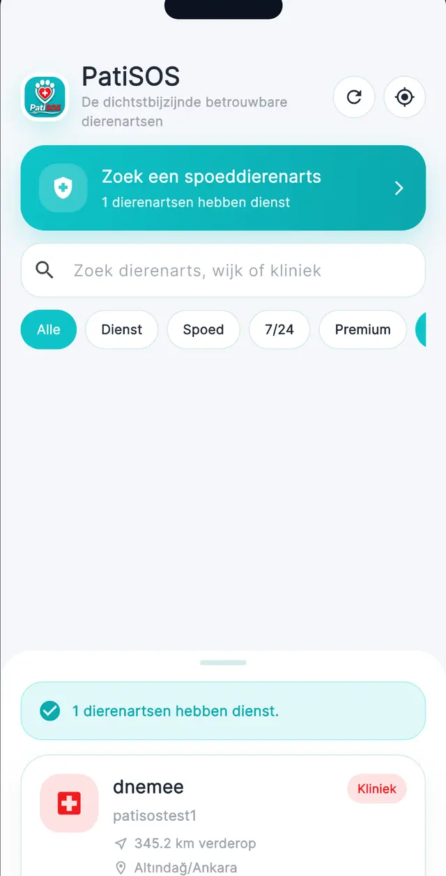 Kaart en klinieken